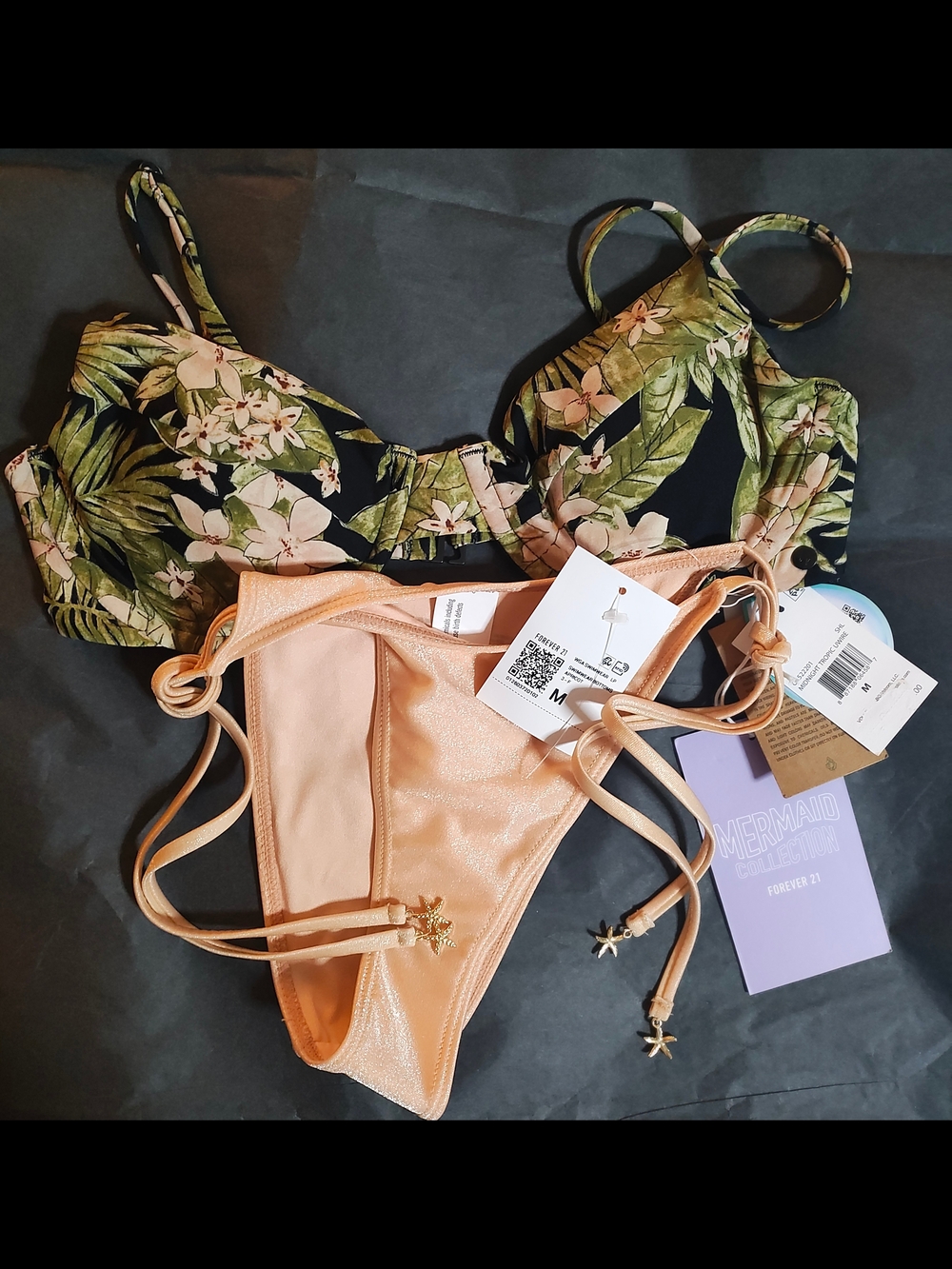 Volcom Midnight Tropic Bikini Top And Forever 21 Bikini Bottom